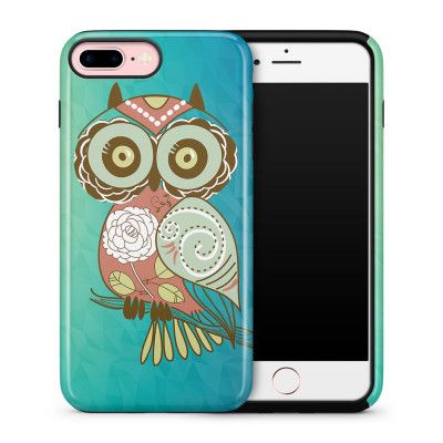 Tough mobilskal till Apple iPhone 7 Plus - Orientalisk uggla - Blå