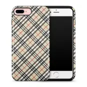 Tough mobilskal till Apple iPhone 7 Plus - Rutig diagonal - Beige