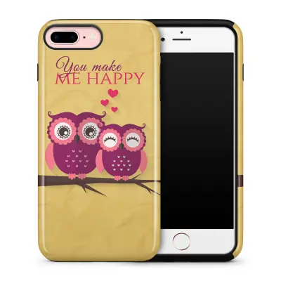 Tough mobilskal till Apple iPhone 7 Plus - Ugglor - You make me happy