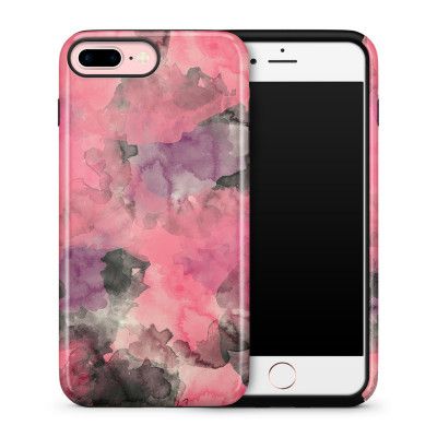 Tough mobilskal till Apple iPhone 7 Plus - Vattenfärg - Svart/Rosa