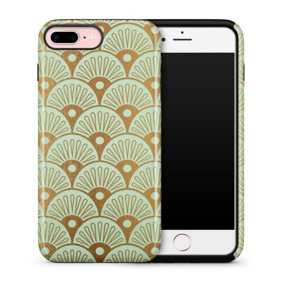 Tough skal till iPhone 7 Plus & iPhone 8 Plus Bågar - Guld/Mint