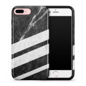 Tough mobilskal till Apple iPhone 7/8 Plus - Black Striped Marble