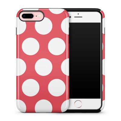 Tough skal till iPhone 7 Plus & iPhone 8 Plus - Polka - Magenta