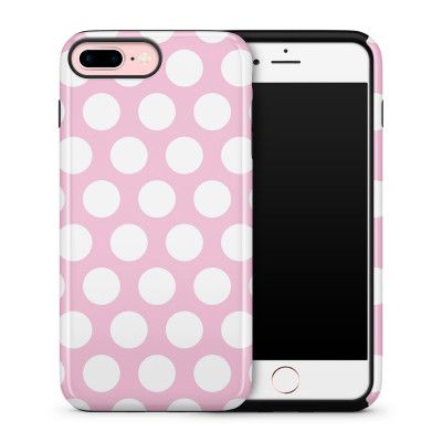 Tough skal till iPhone 7 Plus & iPhone 8 Plus - Polka - Rosa
