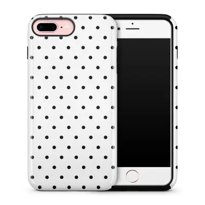 Tough mobilskal till iPhone 7 Plus & iPhone 8 Plus - Polka - Vit