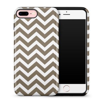 Tough skal till iPhone 7 Plus & iPhone 8 Plus - Ränder - Brun