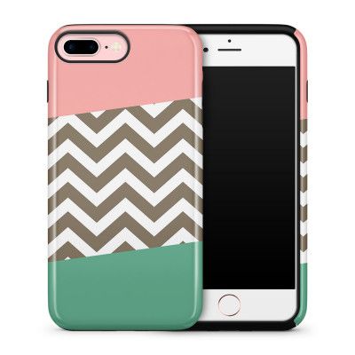 Tough skal till iPhone 7 Plus & iPhone 8 Plus - Mörkgrön/Rosa