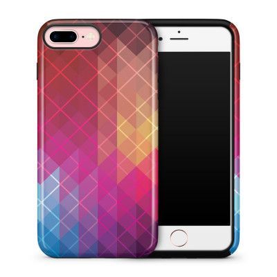 Tough skal till iPhone 7 Plus & iPhone 8 Plus - Röda kvadrater