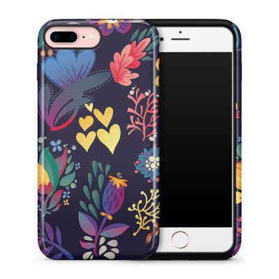 Tough skal till iPhone 7 Plus & iPhone 8 Plus - Retro blommor