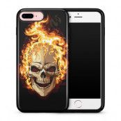 Tough skal till iPhone 7 Plus & iPhone 8 Plus - Skull on fire