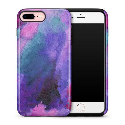 Tough skal till iPhone 7 Plus & iPhone 8 Plus Vattenfärg - Lila