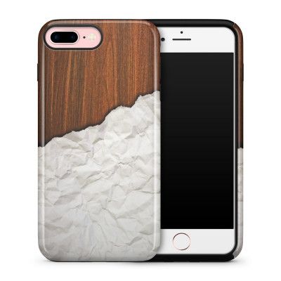 Tough mobilskal till Apple iPhone 7/8 Plus - Wooden Crumbled Paper B