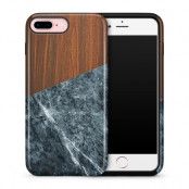 Tough mobilskal till Apple iPhone 7/8 Plus - Wooden Marble Dark B