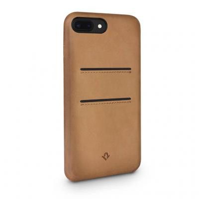 Twelve South Relaxed Mobilskal med kortplatser iPhone 7 Plus - Cognac