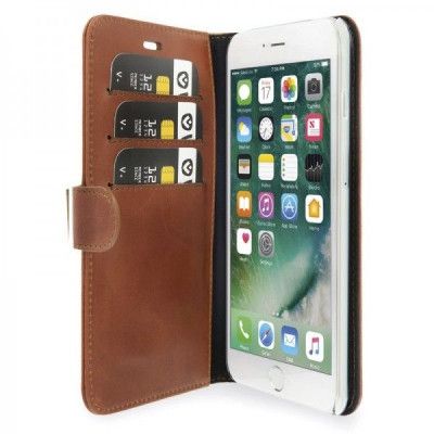 Valenta Booklet Classic Luxe (iPhone 8/7 Plus) - Ljusbrun