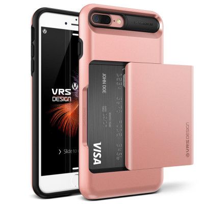 Verus Damda Glide Card Slot Skal till Apple iPhone 7 Plus - Rose Gold