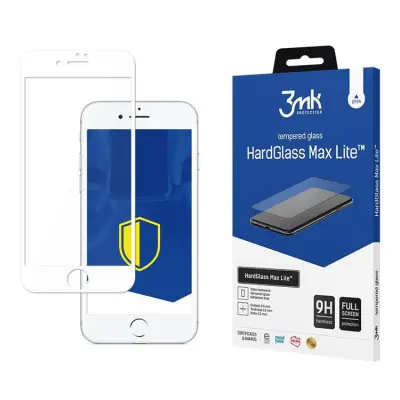 3MK iPhone 7/8/SE (2020/2022) Härdat Glas Skärmskydd Max Lite - Vit