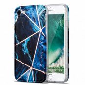 BOOM - Grid skal till iPhone 7/8/SE 2020 - Blå Marmor