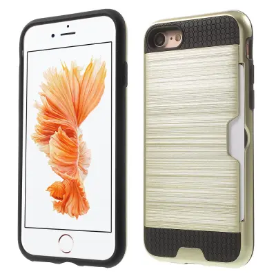 Brushed Hybrid Mobilskal till iPhone 7 - Guld