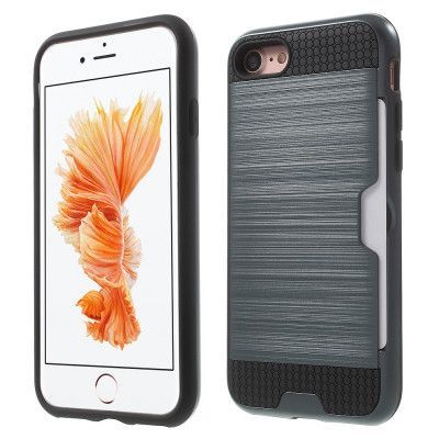Brushed Hybrid Mobilskal till iPhone 7 - Mörkblå