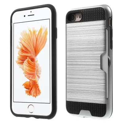 Brushed Hybrid Mobilskal till iPhone 7 - Silver