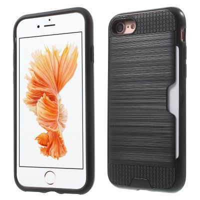 Brushed Hybrid Mobilskal till iPhone 7 - Svart
