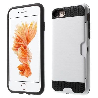 Brushed Hybrid Mobilskal till iPhone 7 - Vit