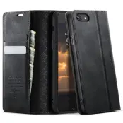 CASEME 033 Mobilskal för iPhone 7/8/SE 2020/2022 Läder Svart