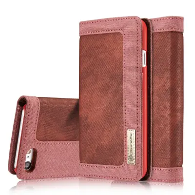 Caseme Canvas Plånboksfodral iPhone 7 - Röd