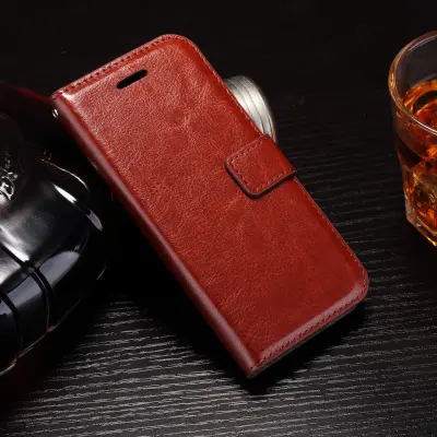 Crazy Horse Plånboksfodral till iPhone 7 - MörkBrun