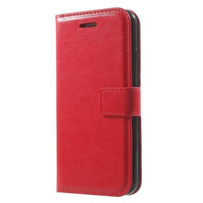Crazy Horse Plånboksfodral till iPhone 7 - Röd