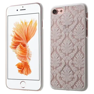 Damask Flowers Mobilskal till iPhone 7 - Vit