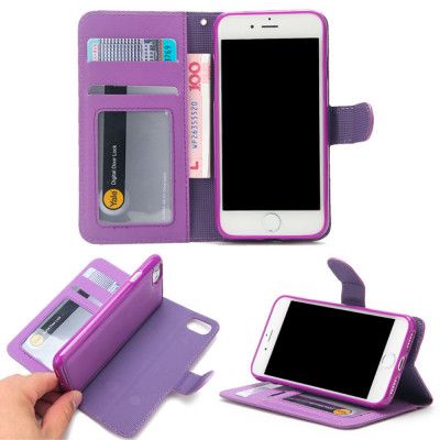 Detachable Plånboksfodral till iPhone 7 - Lila