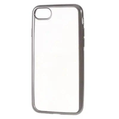 Electroplating Edge Mobilskal till iPhone 7 - Grå/Transparent