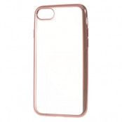 Electroplating Edge Mobilskal till iPhone 7 - Rose Gold/Transparent