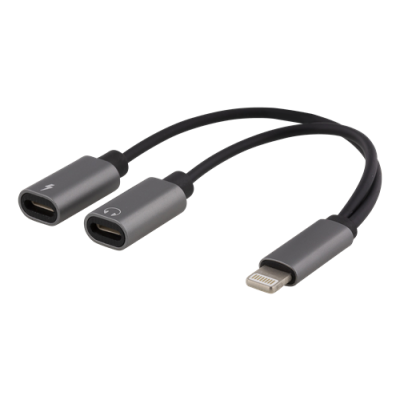 EPZI Adapter Lightning - Ladda och Lyssna (Rymdgrå)