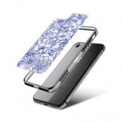 Fashion mobilskal till Apple iPhone 7 - Blommor - Blå/Vit
