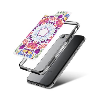 Fashion mobilskal till Apple iPhone 7 - Blommor Hexagon