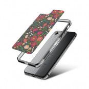 Fashion mobilskal till Apple iPhone 7 - Retro Blommor - Grå