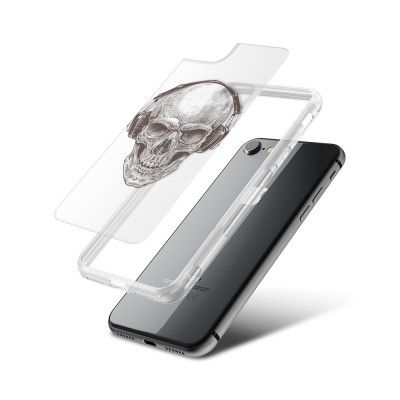 Fashion mobilskal till Apple iPhone 7 - Skull with Headphones