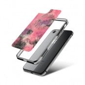Fashion mobilskal till Apple iPhone 7 - Vattenfärg - Svart/Rosa