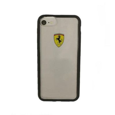 Ferrari Hardcase Mobilskal iPhone 7 / 8 / SE 2020 - Transparent / Svart