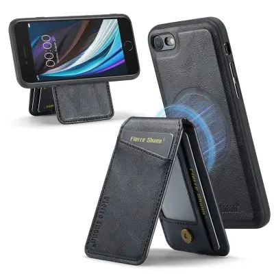 FIERRE SHANN 025 Fodral i PU+TPU för iPhone 7/8/SE - Svart