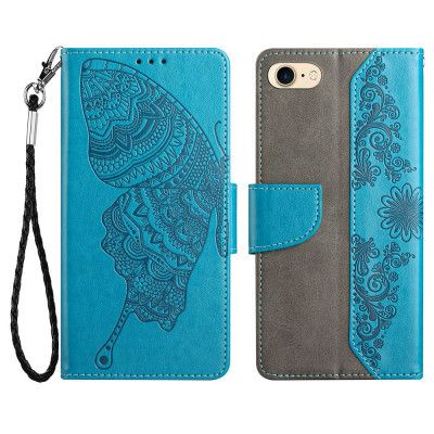 Fjärilar iPhone 7/8/SE 2020/SE 2022 Plånboksfodral - Blå