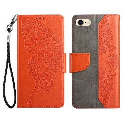 Fjärilar iPhone 7/8/SE 2020/SE 2022 Plånboksfodral - Orange