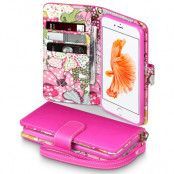 Floral Plånboksfodral till iPhone 7 - Rosa