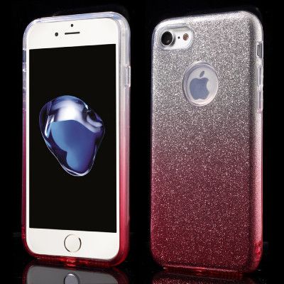 Glitter Mobilskal till iPhone 7 - Rosa/Silver