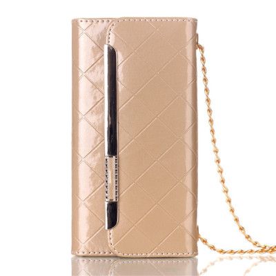 Glossy Plånboksfodral till iPhone 7 - Guld