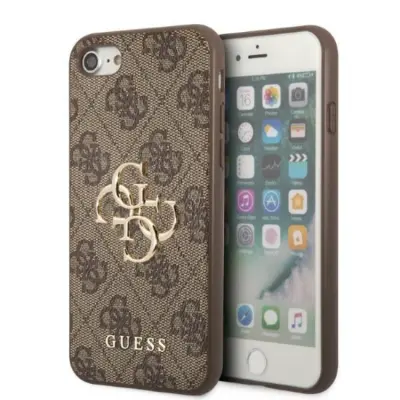Guess iPhone 7/8/SE (2020/2022) Skal Big Metall Logo - Brun