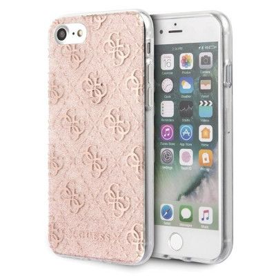 GUESS Skal iPhone 7/8/SE 2020 Glitter - Rosa